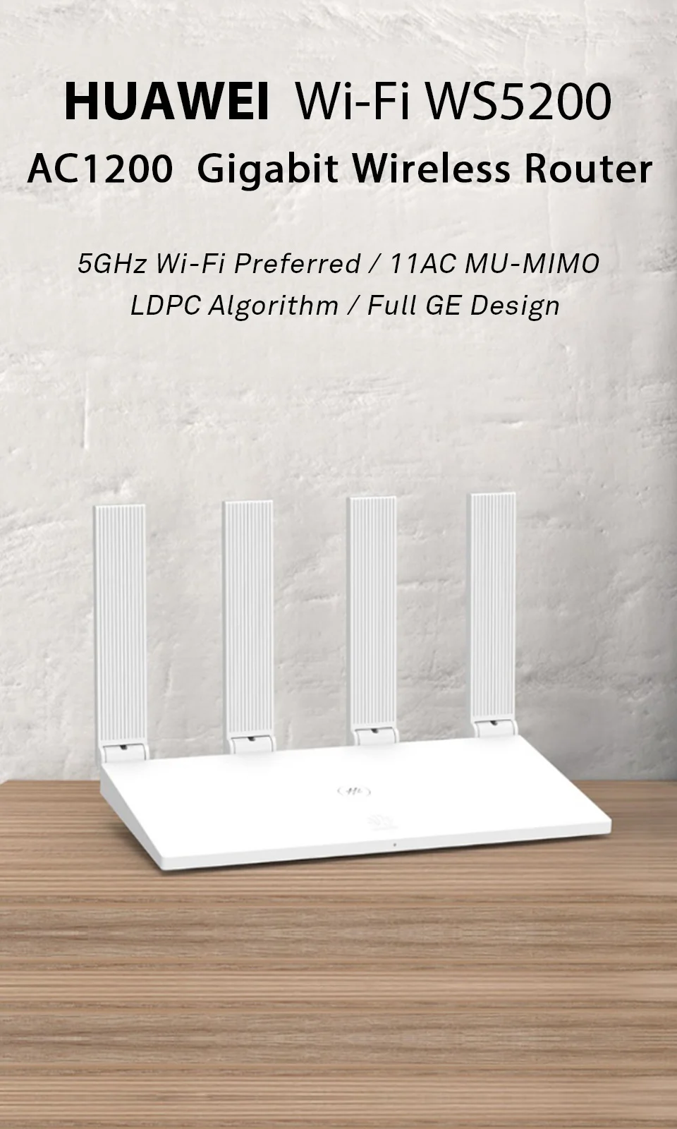 HUAWEI Wi-Fi WS5200  Dual Band Gigabit AC1200 Router